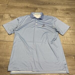 Holderness & Bourne Patton Polo Shirt Mens XL Blue Longview Golf Performance